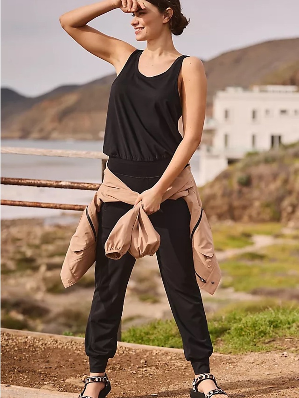 Sweaty Betty Black Sleeveless Gary Jumpsuit size medium